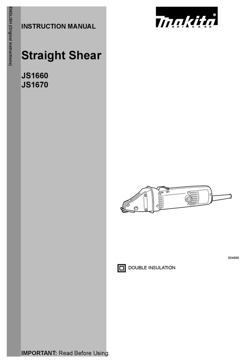 Makita STRAIGHT SHEAR JS1660 User manual