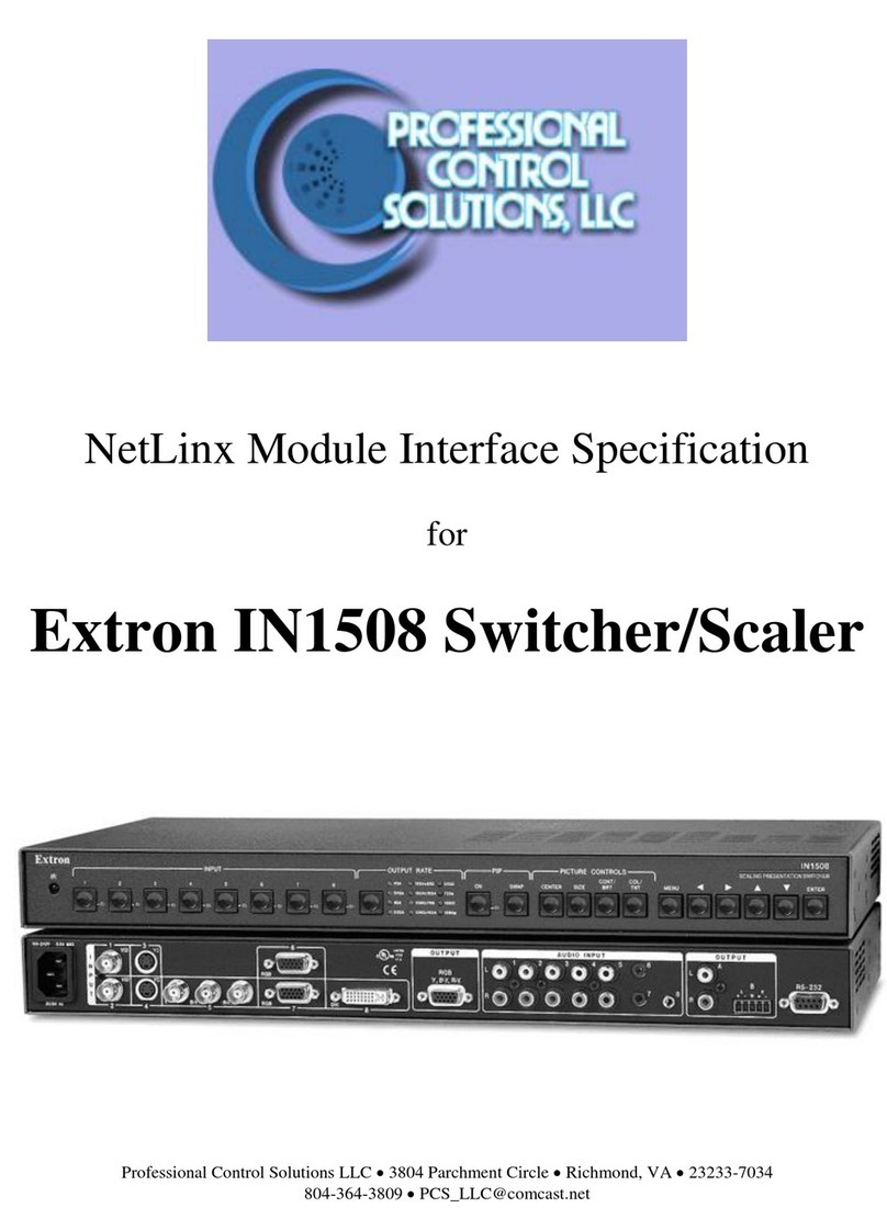 Extron electronics IN1508 User manual