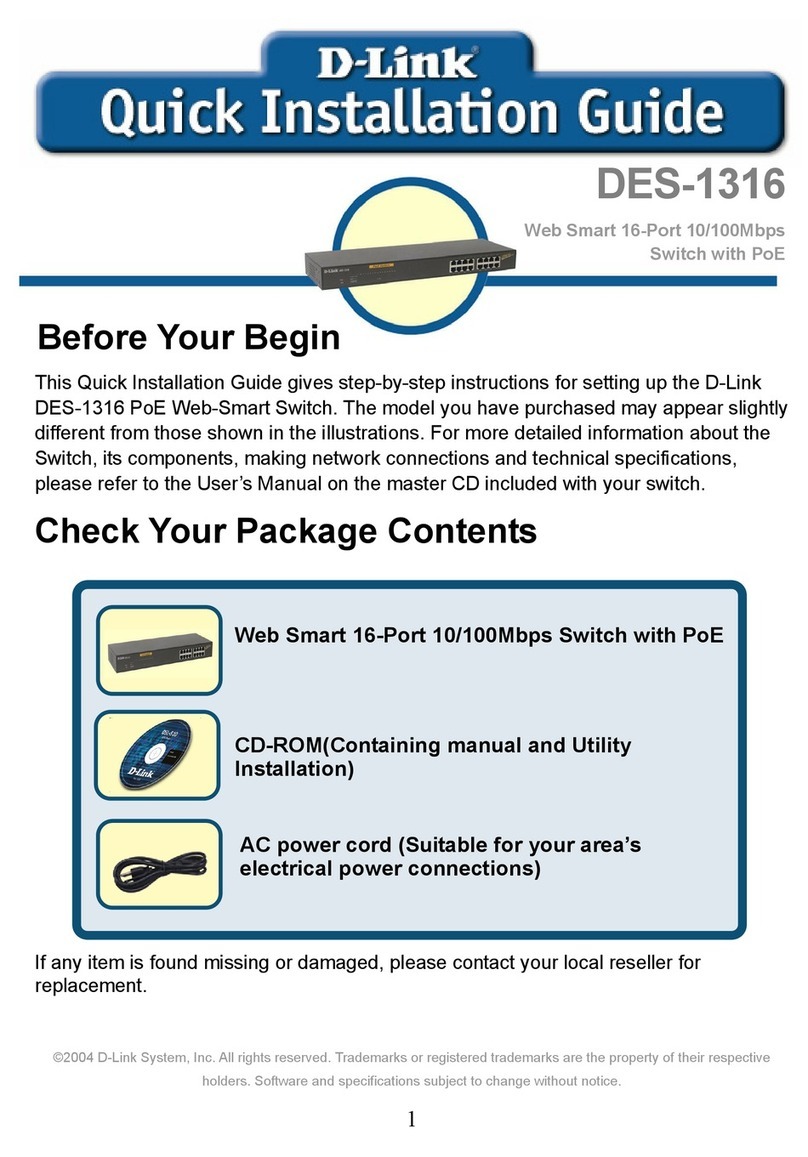 D-Link DES-1316 - Switch User manual