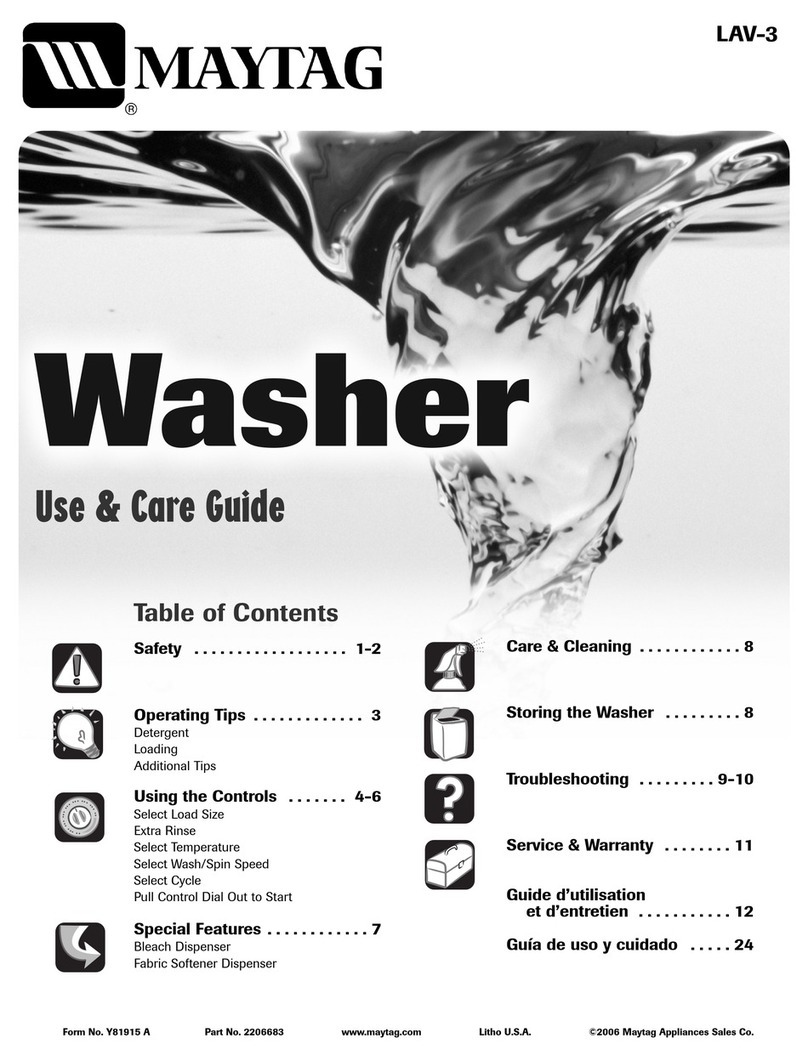 Maytag LAV3600AWW Use & care guide