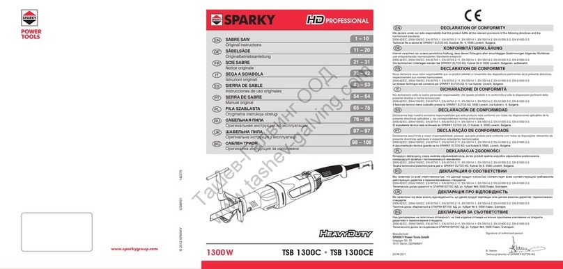 Sparky Group HeavyDuty TSB 1300C Original instructions