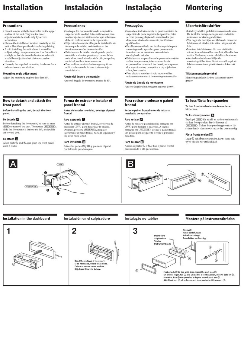 Sony CDX-C580R Product guide