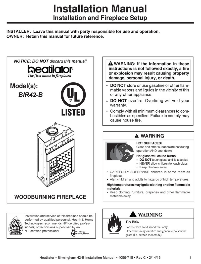 Heatilator BIR42-B User manual