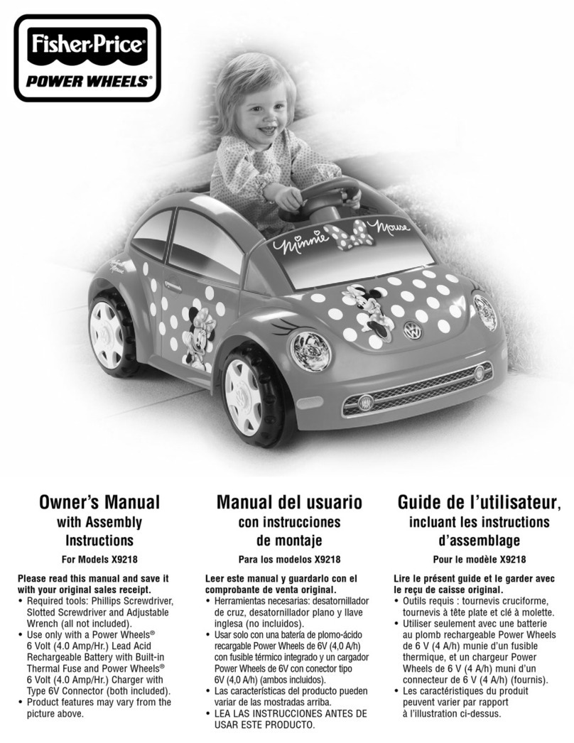 Fisher-Price X9218 Owner's manual with assembly instructions