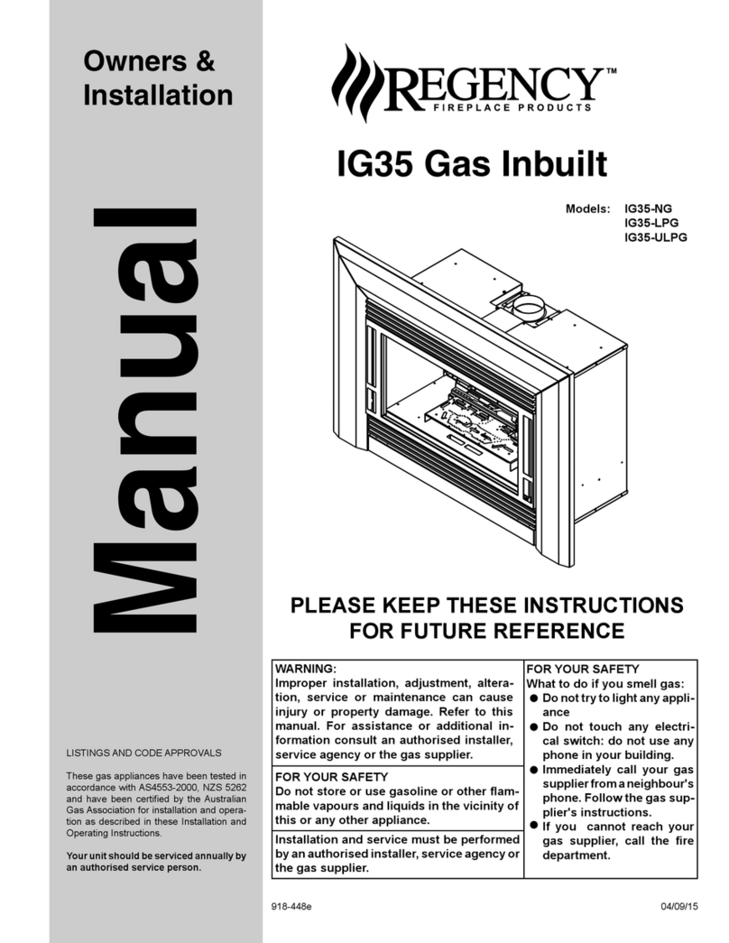 Regency IG35-NG Owners & installation manual Regency IG35-NG Owners & installation manual