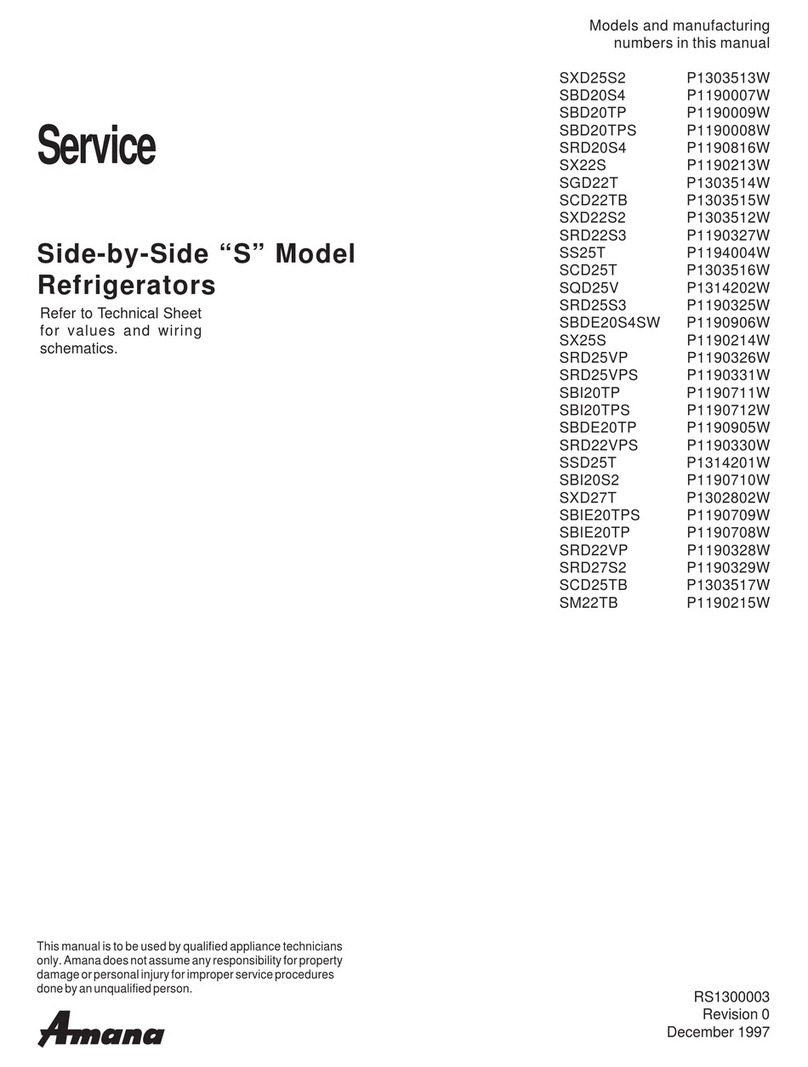 Amana SXD25S2 Service