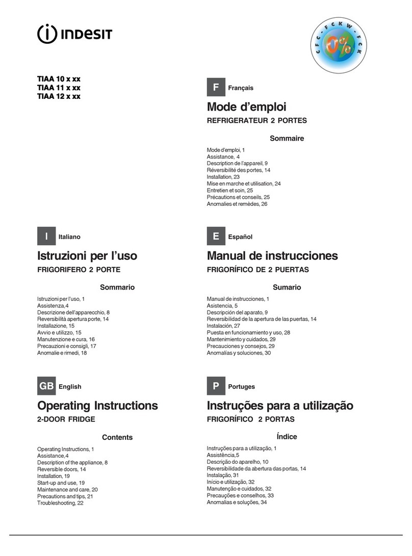 Indesit TIAA 10 Series operating instructions