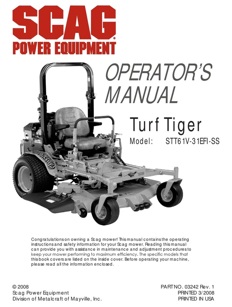 Scag Power Equipment Turf Tiger STT61V-31EFI-SS User manual