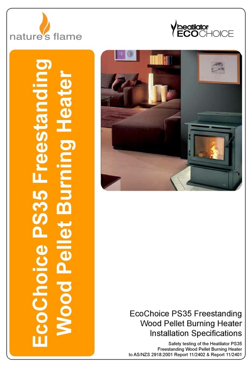 Natures Flame EcoChoice PS35 Installation specification sheet