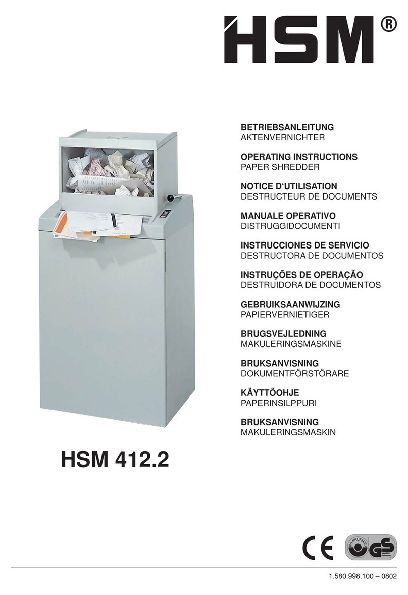 HSM 412.2 operating instructions
