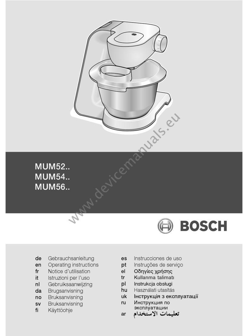 Bosch MUM52 series User manual Bosch MUM52 series User manual