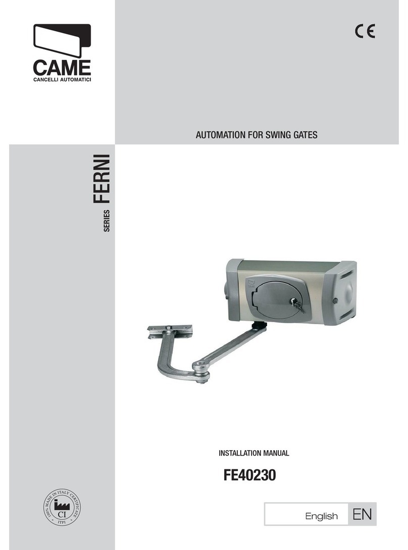 CAME FE40230 User manual