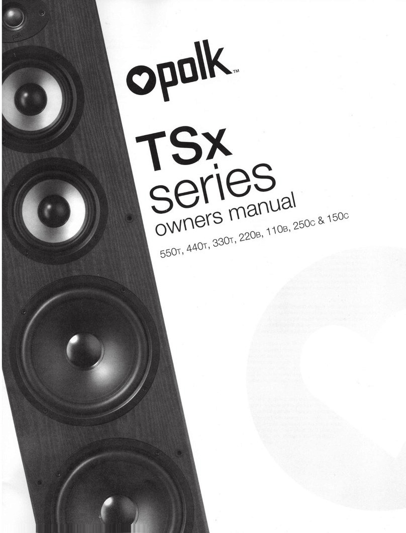 Polk Audio 550T owner's manual