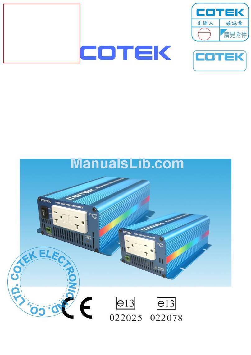 Cotek S150 Series User manual