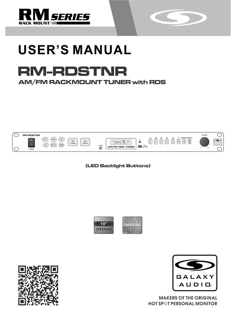 Galaxy Audio RM-RDSTNR user manual