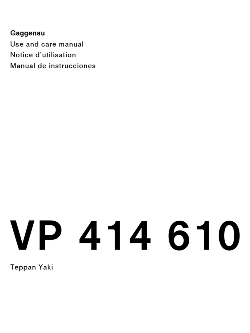 Gaggenau VP 414 610 use and care manual