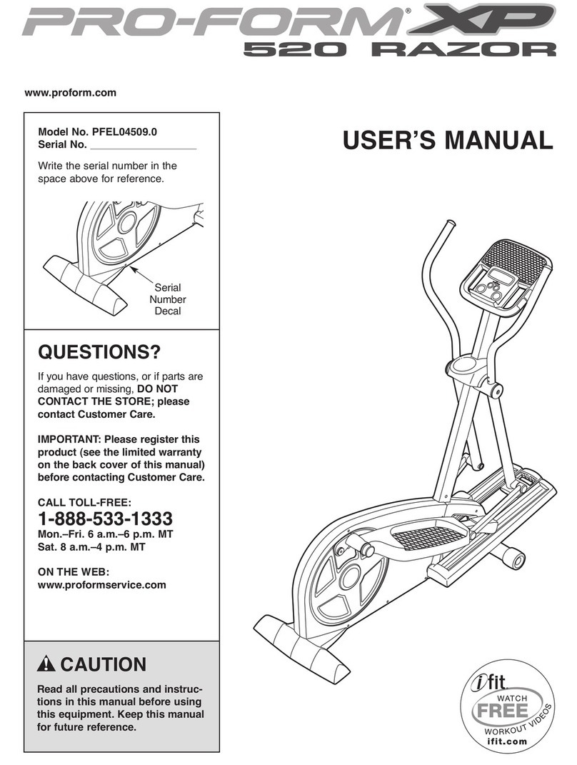 Pro-Form 520 Razor User manual