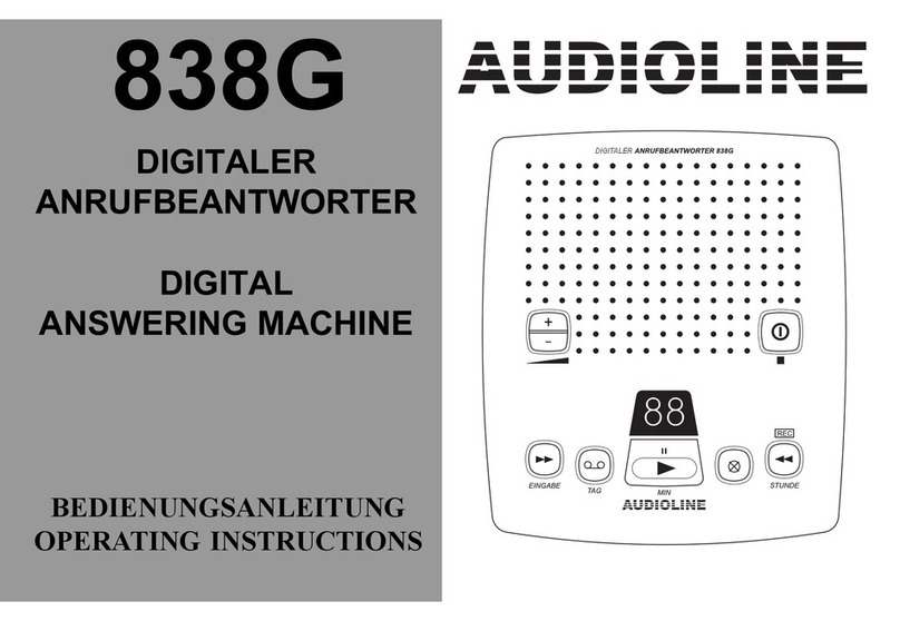 AUDIOLINE 838G User manual AUDIOLINE 838G User manual