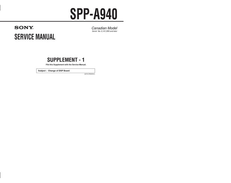 Sony SPP-A940 - 900 Mhz Cordless Telephone User manual