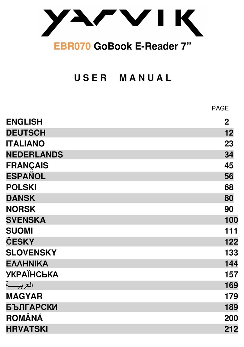 Yarvik EBR070 GoBook user manual