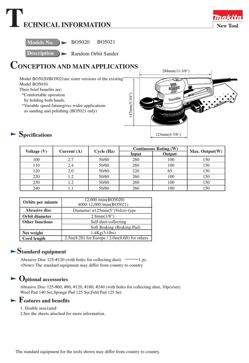 Makita BO5020 Manual