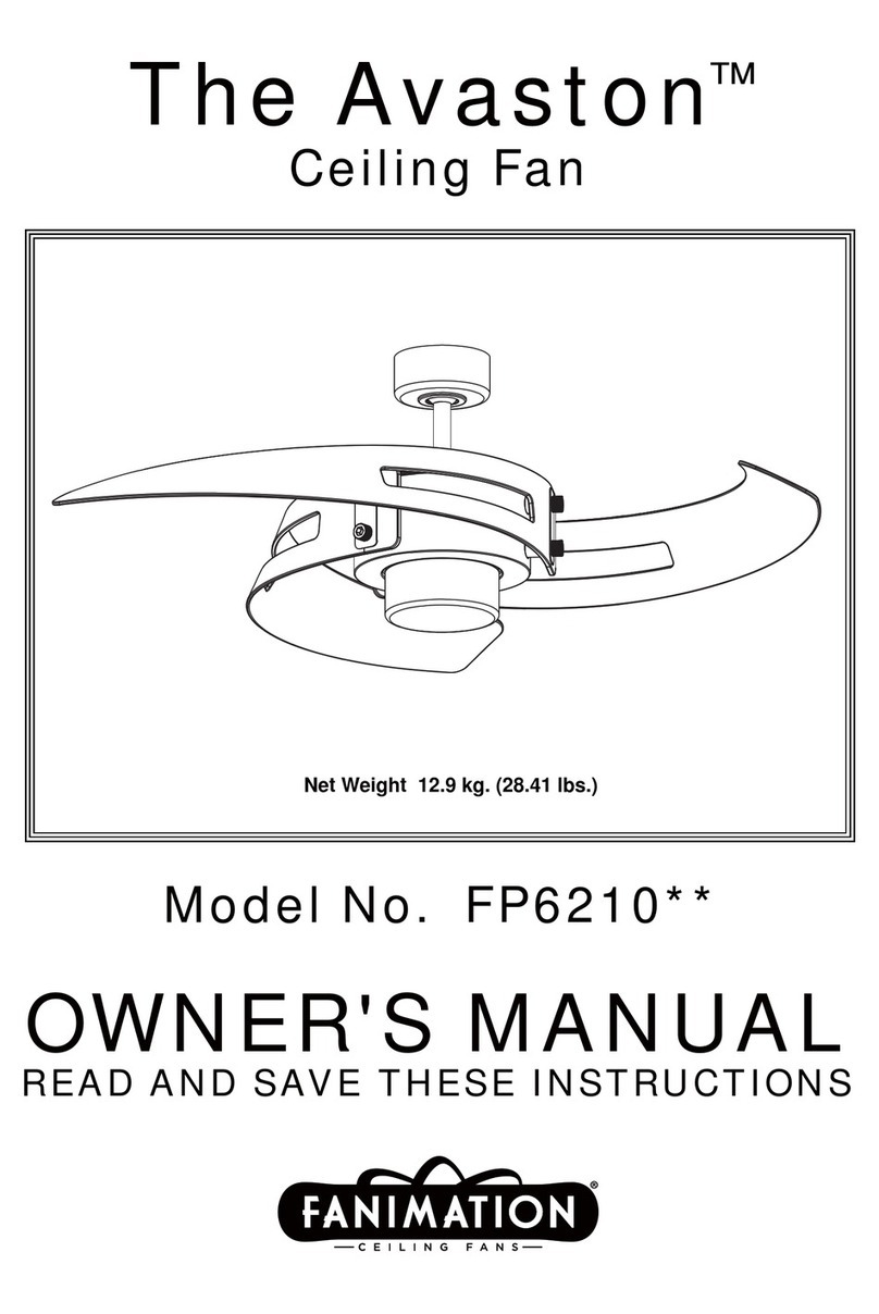 Fanimation Avaston FP6210 User manual