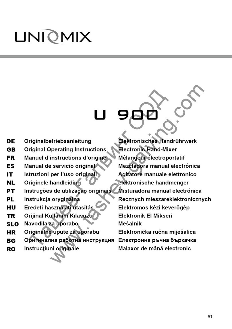 Unimix U 900 User manual