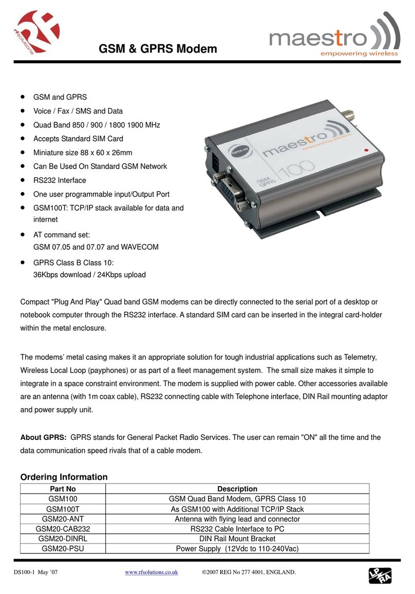 Maestro GSM100 quick guide
