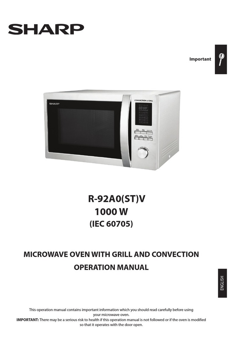 Sharp R-92A0V User manual