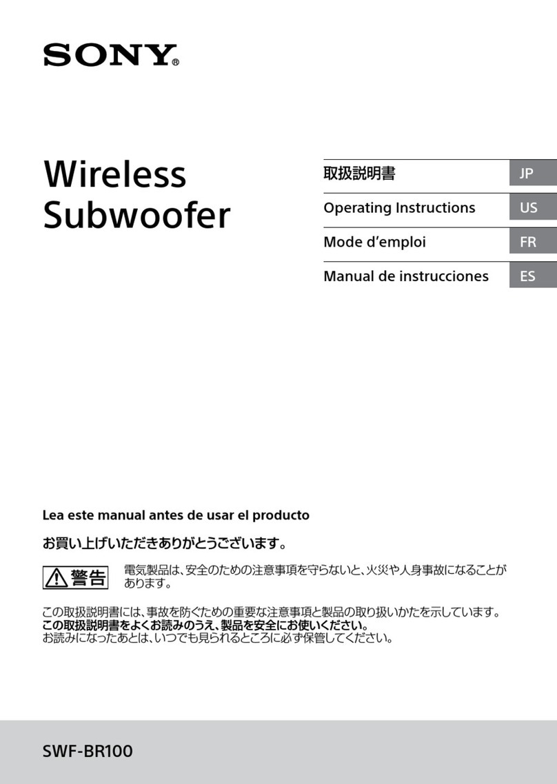 Sony SWF-BR100 operating instructions