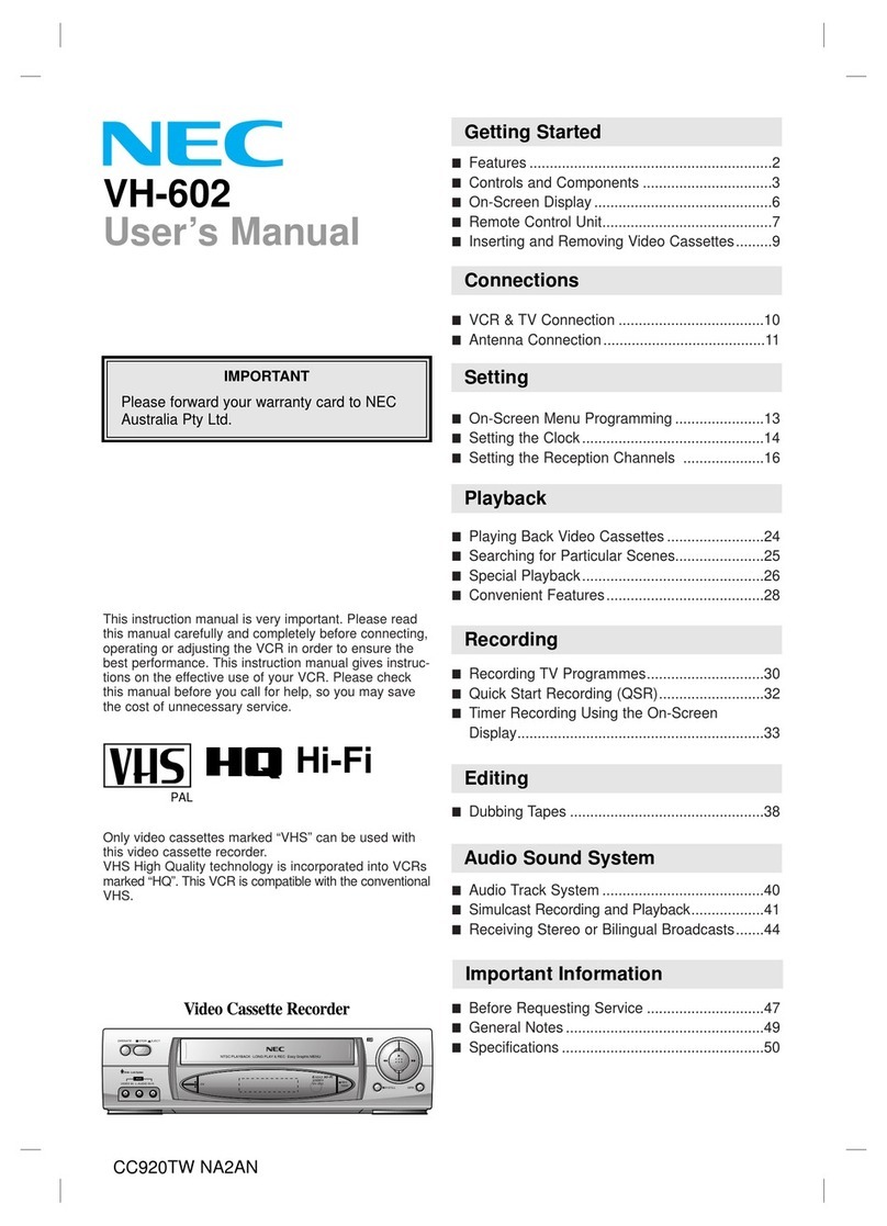 NEC VH-602 user manual