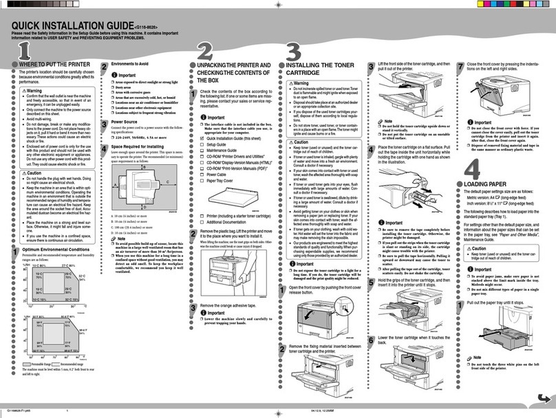 Ricoh AP610N - Aficio B/W Laser Printer User manual