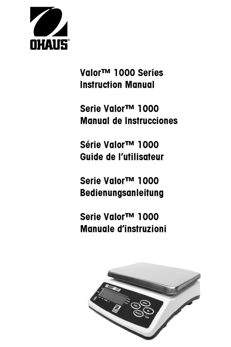 OHAUS Valor V11P3 User manual
