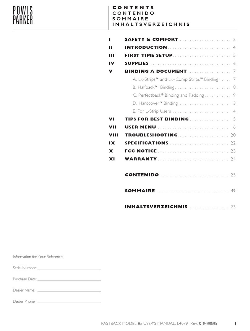 Powis Parker Fastback 8x user manual