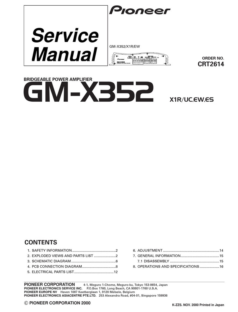Pioneer GM-X352 - Amplifier User manual