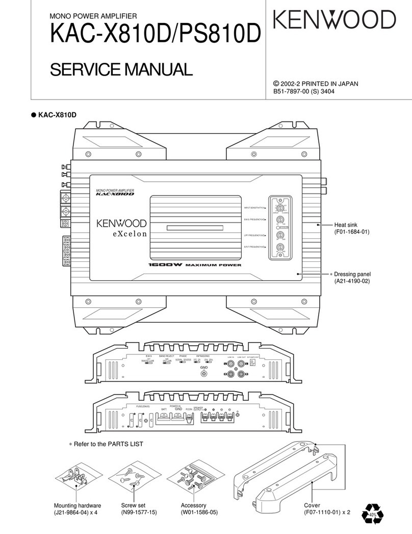 Kenwood KAC-X810D User manual