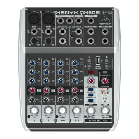 Behringer Xenyx QX602MP3 quick start guide