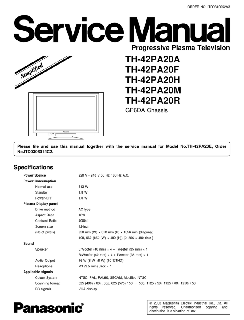 Panasonic TH-42PA20A Service manual