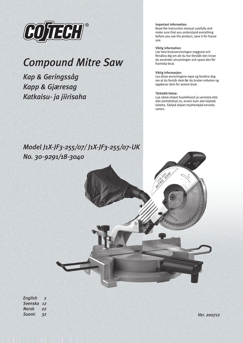 CO/Tech J1X-JF3-255/07 instruction manual