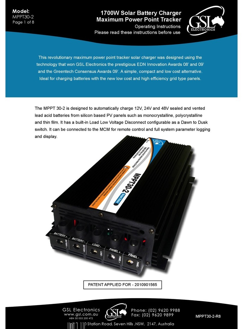GSL MPPT30-2 User manual
