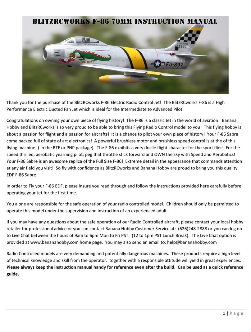 BlitzRCWorks F-86 70MM instruction manual