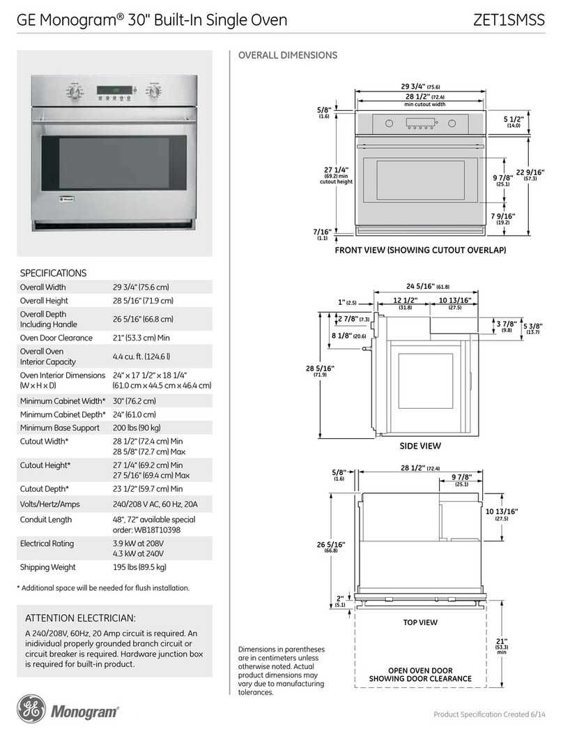 GE Monogram ZET1SMSS User instructions
