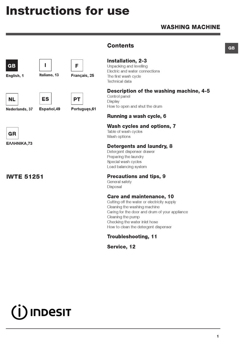 Indesit IWTE 51251 Instructions for use