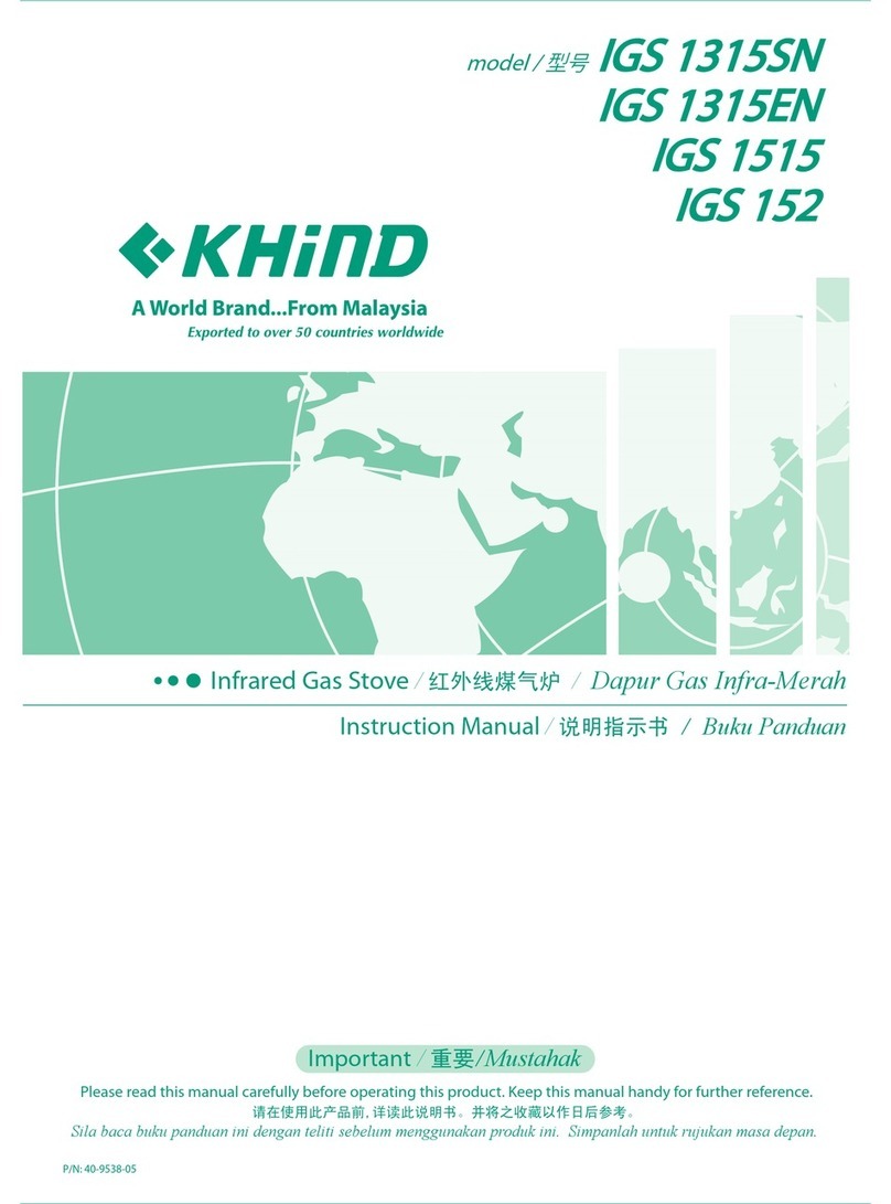 KHIND IGS 1315SN instruction manual