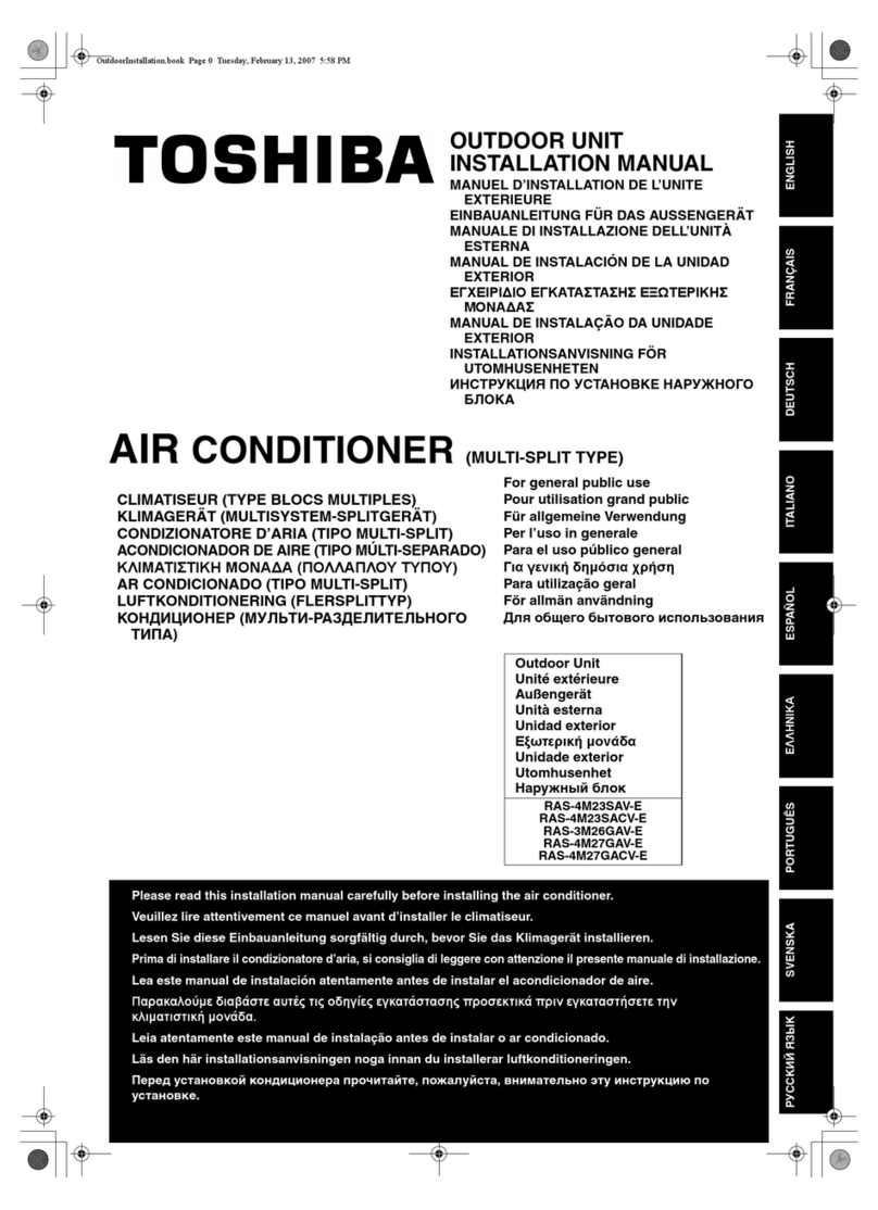 Toshiba RAS-4M23SAV-E User manual