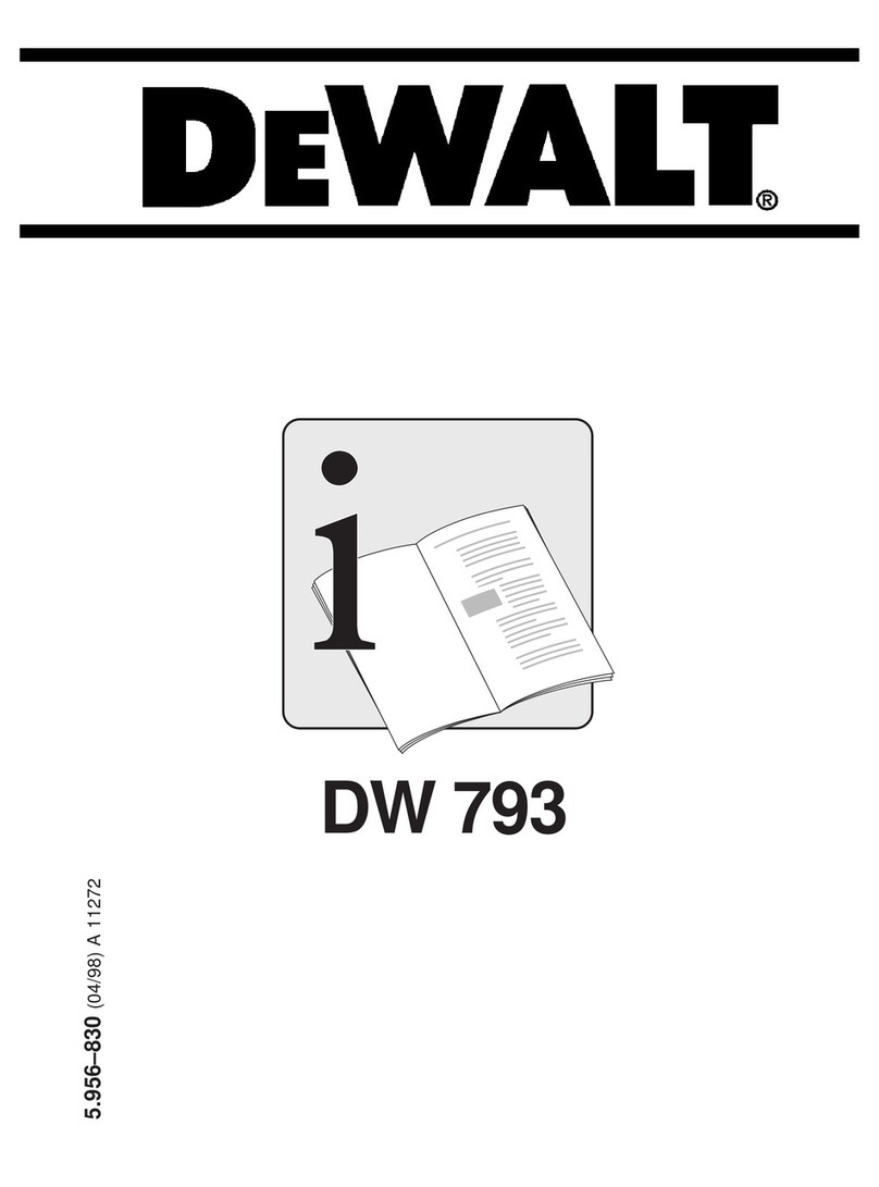 DeWalt DW 793 User manual