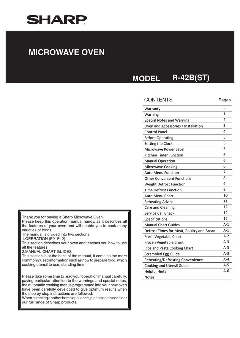 Sharp R-42B User manual