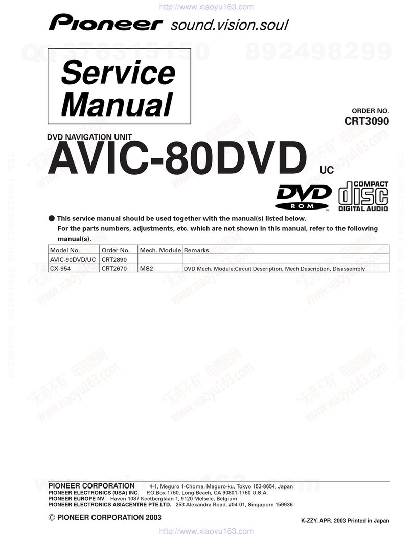 Pioneer AVIC-80DVD User manual