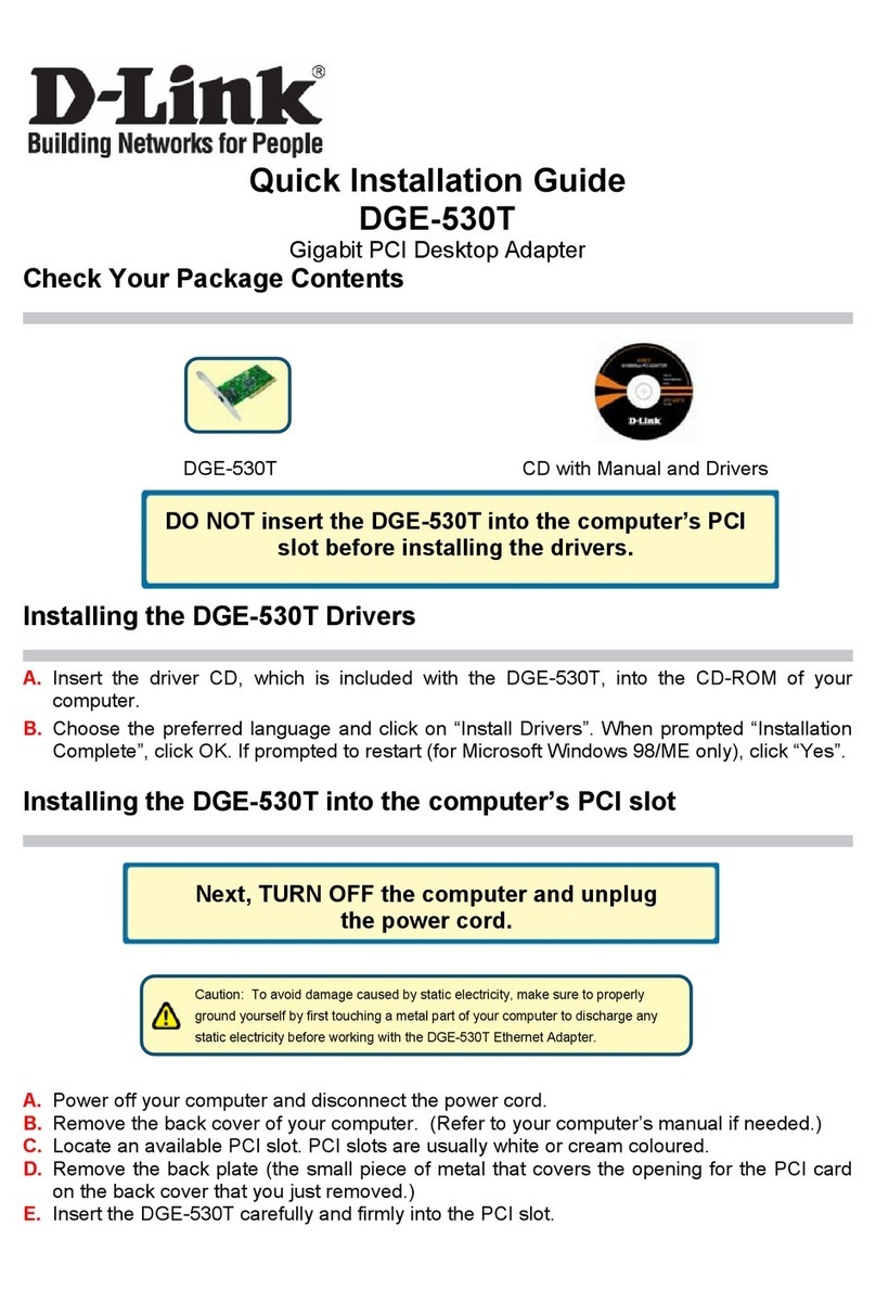 D-Link DGE-530T User manual