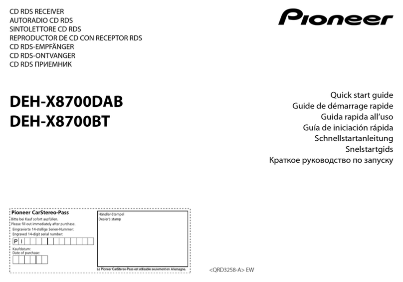 Pioneer DEH-X8700DAB User manual